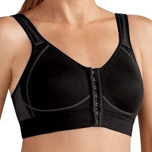 Amoena Ester Front Fastening 36DD Bra Post Surgical Mastectomy Bra Black New!